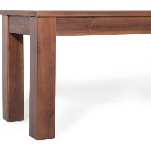 62" Acacia Wood Paito Dining Benches Set for 6-8 People Seat Kitchen Dinner Room, Brown