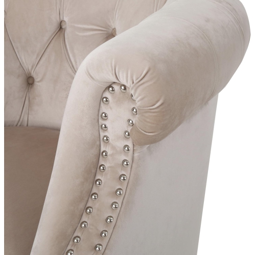 Mid-Century Modern Armchair Club Chair Accent Chair Single Sofa Lounge Chair 33'' W for Living Room, Bedroom,Champagne