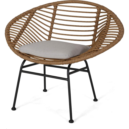 CHAIR,Brown+Beige 37x 23.25x 29.75inch(LxWxH)