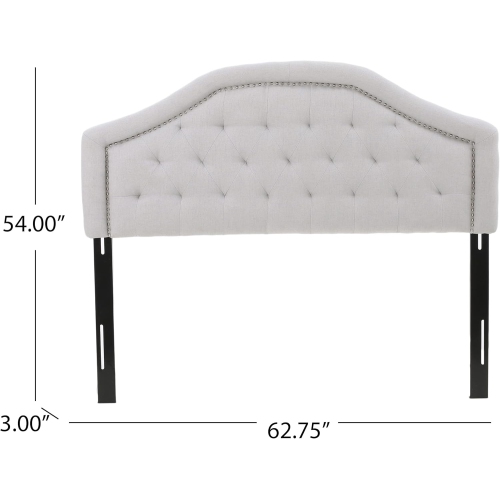 Extra Large Soft Queen Headboard with Button Tufted Diamond Stitching and Nailhead Trim Padded Headboard for Ultimate Comfort and Style in Your
