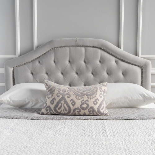 Extra Large Soft Queen Headboard with Button Tufted Diamond Stitching and Nailhead Trim Padded Headboard for Ultimate Comfort and Style in Your