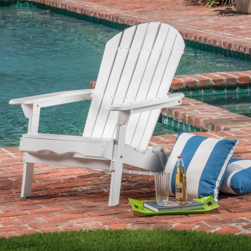 Outdoor Patio Lawn Chair, Weather Resistant Lawn Furniture, Wooden Adirondack Chair, Classic Lounge for Deck, Garden, Backyard, Fire Pit, Patio Chair