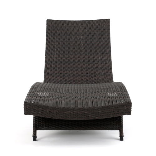 Outdoor Patio Pe Wicker No Assembly Required 79" lx27.5 wx15 h Brown Solid Modern Contemporary Rattan Wicker Reclining