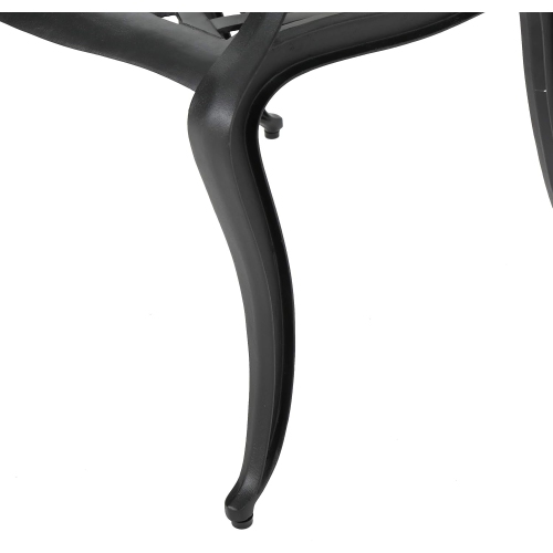 Outdoor Cast Aluminum Chairs, 2-Pcs Set, Antique Matte Black