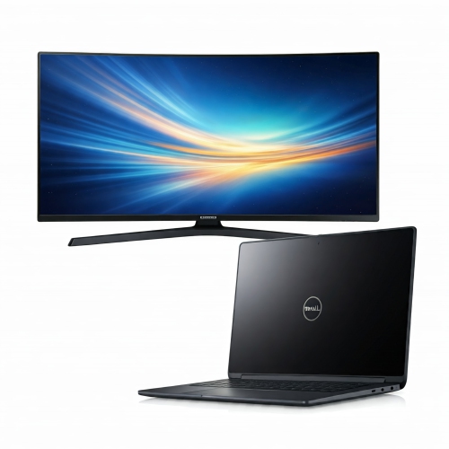 DELL  "refurbished (Excellent) 7490: I5-8350U, 32GB Ram, 512GB SSD, Samsung 34" Curved Wqhd Monitor, Tb16 USB Dock, Laptop Stand, And Monitor Arm