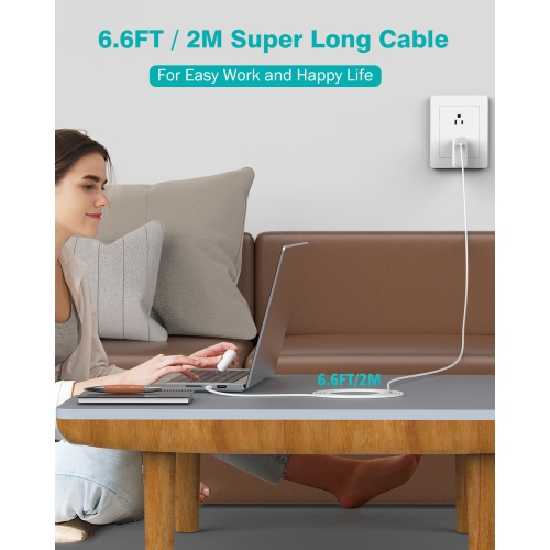 SATURNDOCK 70W USB C Charger for MacBook Air MacBook Pro 13 14 15 16 inch 2024 2023 2022 2021 2020, M1 M2 M3 Laptop USB C Power Adapter, 6.6ft USB C