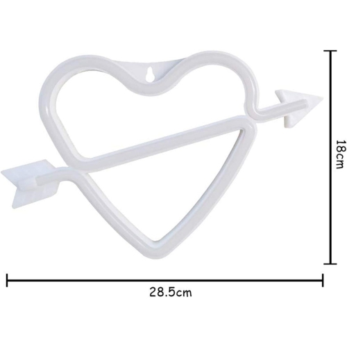 1-pcs Neon Heart Shape Sign Night Lights Battery Or USB Operated Neon Wall Lamp for Christmas Birthday Wedding Party Valentine's Day