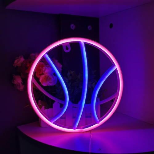 1-pcs Neon Sign, Basketball Neon Sign LED Neon Light Night Lamp USB Battery Powered Led Neon Light Sign