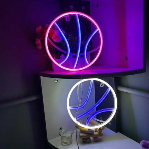 1-pcs Neon Sign, Basketball Neon Sign LED Neon Light Night Lamp USB Battery Powered Led Neon Light Sign