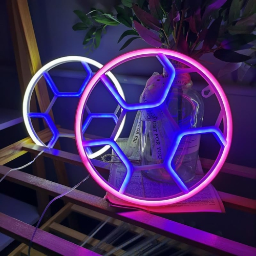 Neon Sign, Football Neon Sign LED Neon Light Night Lamp USB Battery Powered Led Neon Light Sign