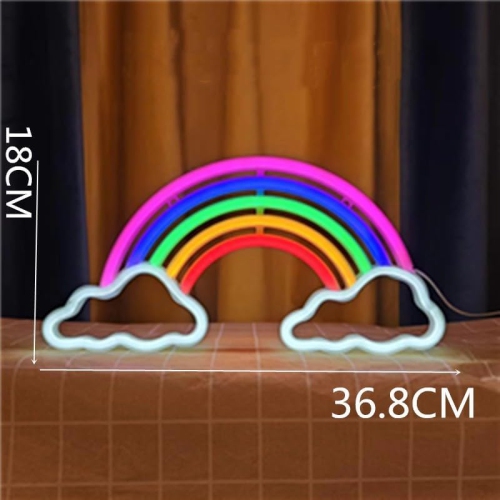 Neon Night Light,LED Neon Wall Decoration,USB Charging/Battery Operated Neon Wall Lights Neon Decorative Lights for Home Kid's Room Holiday Birthday