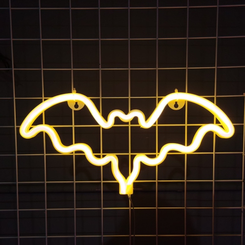 1-pcs Bat Neon Lamp Halloween Decoration Festival Atmosphere Neon Light For Bedroom Party Wall Home Hanging Decor Adult Kid Gift
