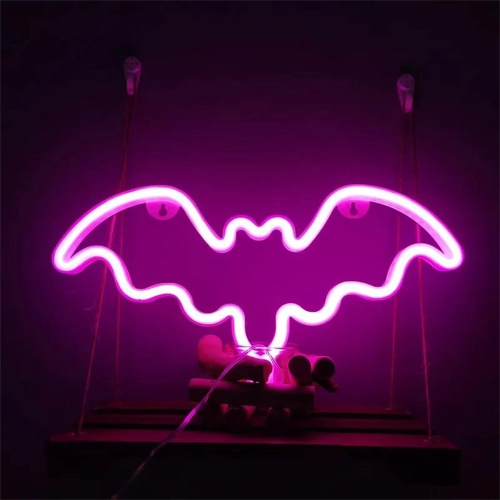 1-pcs Bat Neon Lamp Halloween Decoration Festival Atmosphere Neon Light For Bedroom Party Wall Home Hanging Decor Adult Kid Gift