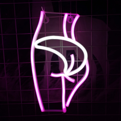 1-pcs Sexy Lady Body Neon Sign, USB/Battery Powered Pink LED Wall Decor for Bedroom, Man Cave, Bar, Party