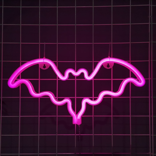Bat Neon Lamp Halloween Decoration Festival Atmosphere Neon Light For Bedroom Party Wall Home Hanging Decor Adult Kid Gift