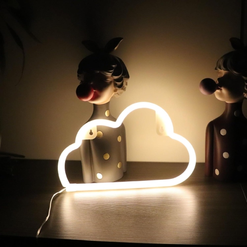 Cloud Neon Light – USB & Battery Powered Wall Decor for Kids & Teens – Ideal for Bedroom, Birthday, and Parties