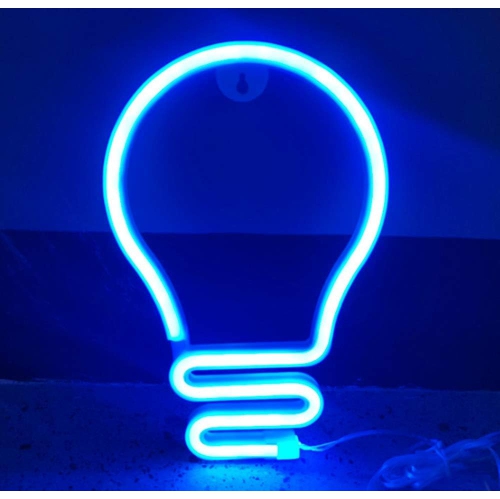 1-pcs Neon Sign, Bulb Neon Sign LED Neon Light Night Lamp USB Battery Powered Led Neon Light Sign Bedroom Wall Decor