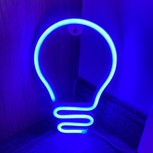 1-pcs Neon Sign, Bulb Neon Sign LED Neon Light Night Lamp USB Battery Powered Led Neon Light Sign Bedroom Wall Decor