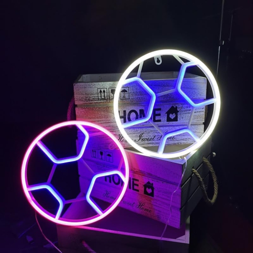 Neon Sign, Football Neon Sign LED Neon Light Night Lamp USB Battery Powered Led Neon Light Sign