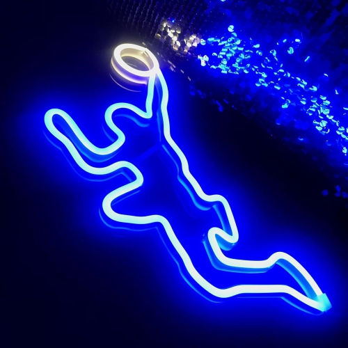 1-pcs Basketball Shooting Neon Light Sign Powered Dimmable Wall Art Decoration Boys Gift Competition Prize LED Neon Light Party Gym Club Sports