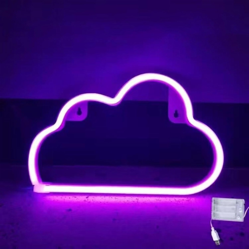 Cloud Neon Light – USB & Battery Powered Wall Decor for Kids & Teens – Ideal for Bedroom, Birthday, and Parties