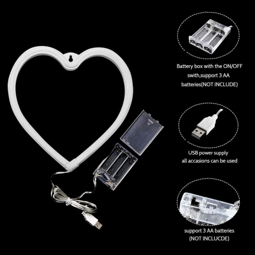 LED Neon Sign Night Light, Battery and USB Powered Signs Neon Lamp Decorative Neon Sign wall Lamp