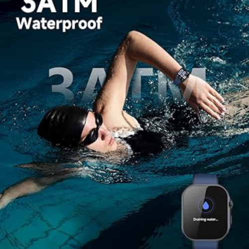 Smart Watch, AI Running Plan, 3ATM Waterproof Fitness Tracker, 1.99" AMOLED Display, Heart Rate Blood Oxygen Sleep Monitoring, Smartwatch for Men