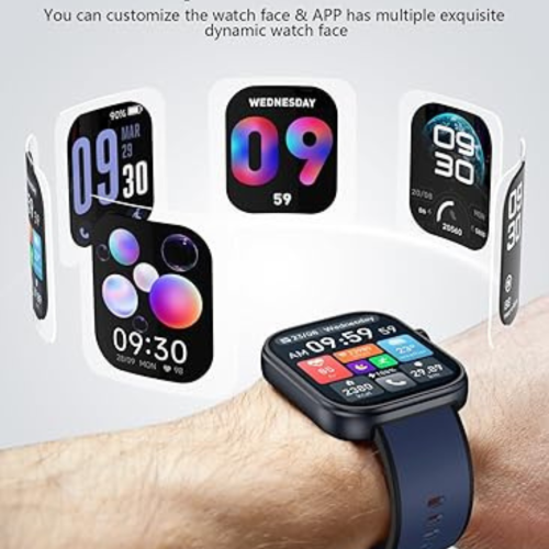 Smart Watch, AI Running Plan, 3ATM Waterproof Fitness Tracker, 1.99" AMOLED Display, Heart Rate Blood Oxygen Sleep Monitoring, Smartwatch for Men