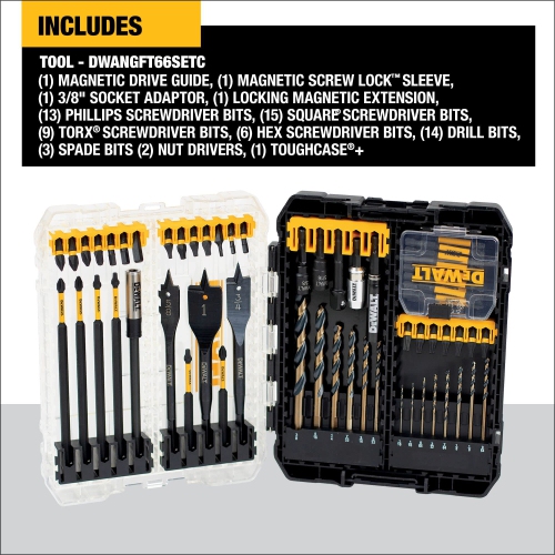 DEWALT Flex Torq Drill/Drive Bit Set, 66-pc