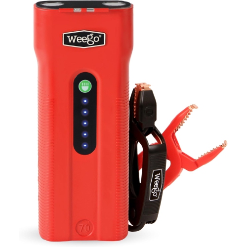 Weego N70 12V Deluxe Portable Jump Starter with 2500 Peak Amps / 700 Cranking Amps