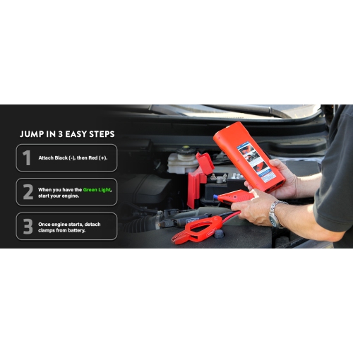 Weego N70 12V Deluxe Portable Jump Starter with 2500 Peak Amps / 700 Cranking Amps