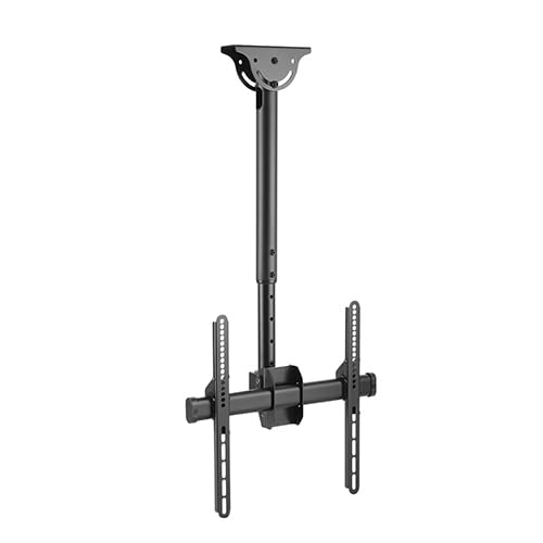 ZeboZap ZZTVC2144 Full Motion Outdoor Ceiling TV Mount | Height Adjustable Hanging Mount for Patio Fits 32"-55" | Tilt Swivel Flip Down Holds 110lbs