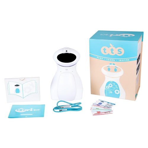 TTS Oti-Bot Coding Robot with 1 Basket Tummy Bundle, Learning Robot Programming Robotics, STEAM Robotics Programmable Rechargeable APP Control Robot