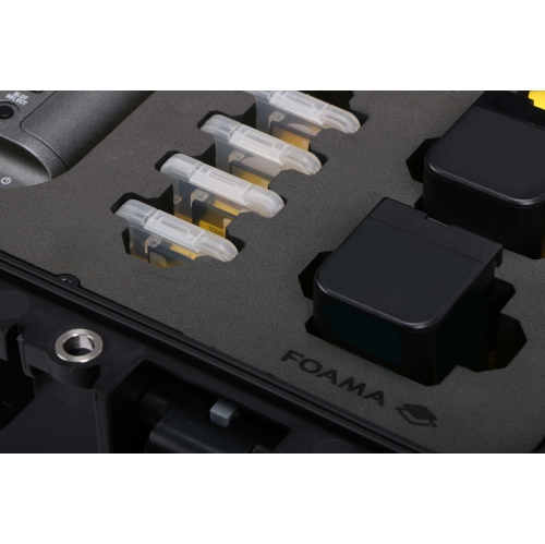 Foama Black Carry-On Case with Yellow Foam Insert for Sony FX6