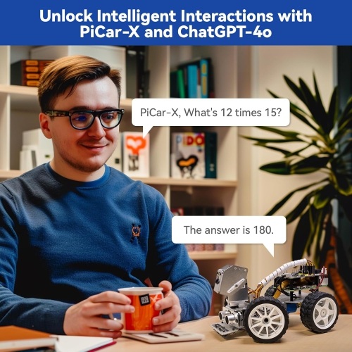 Ensemble de robot vidéo intelligent PiCar-X de SunFounder pour 2&nbsp;B 3&nbsp;B+ 3&nbsp;B de Raspberry Pi 4&nbsp;B CN0351D