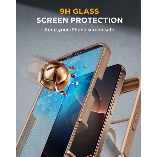 Étui pour iPhone 16 Pro Max Étui de 6,9 po à protection militaire contre les chutes pour iPhone 16 Pro Max avec protecteur d'écran en verre