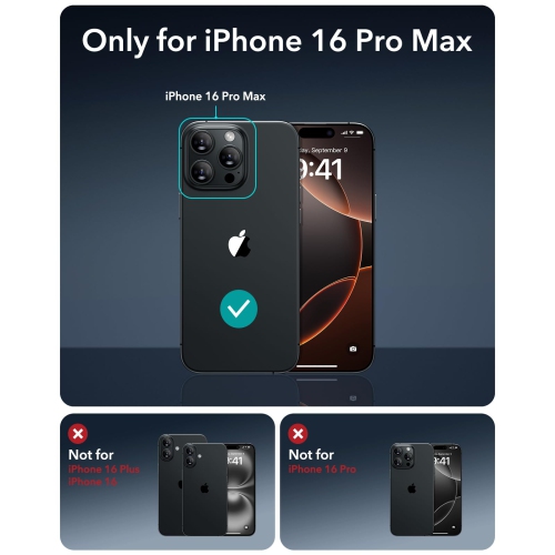 iiPhone 16 Pro Max Case, Compatible with MagSafe, Shockproof Military-Grade Protection, Magnetic Phone Case for iPhone 16 Pro Max, Classic Hybrid