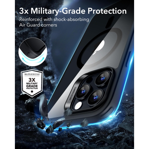 iiPhone 16 Pro Max Case, Compatible with MagSafe, Shockproof Military-Grade Protection, Magnetic Phone Case for iPhone 16 Pro Max, Classic Hybrid