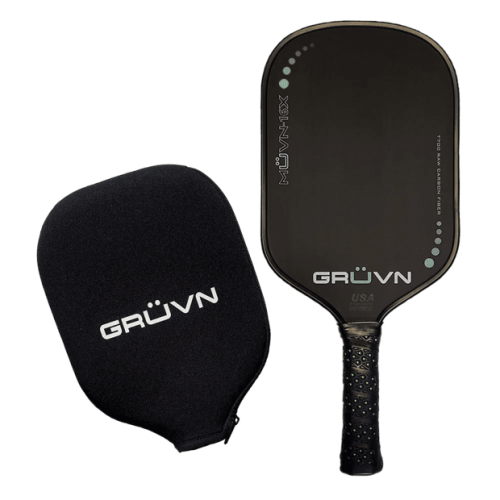 GRÜVN MUVN-16X Pickleball Paddle Mint Black Edge Guard Elongated