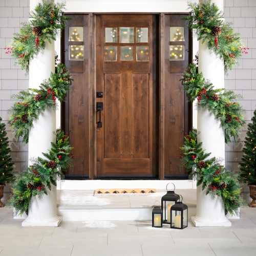 Mixed Pine with Berries Artificial Christmas Garland - 10' x 15" - Unlit