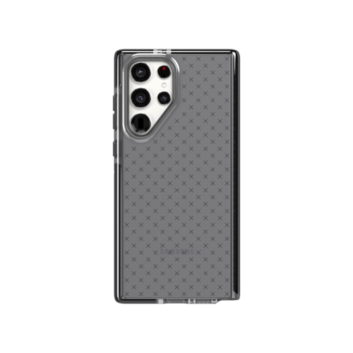 Tech21 Evo Check Protective Phone Case for Samsung Galaxy S22 Ultra – Smokey Black