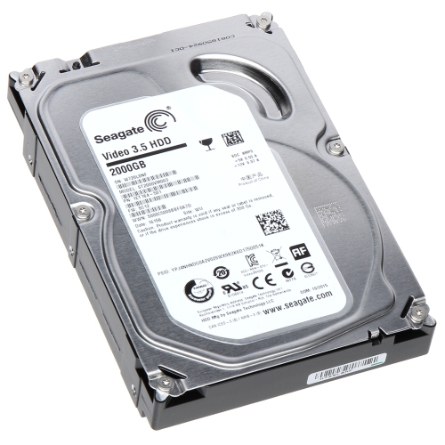 Seagate Video Surveillance 2TB HDD 3.5" SATA 5400RPM Black Internal Hard Drive for DVR NVR Security Camera System