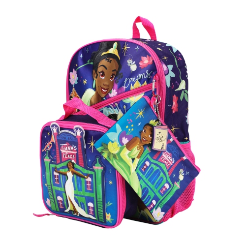Disney Princess Tiana's Place 5 Piece 16" Kids Backpack Set