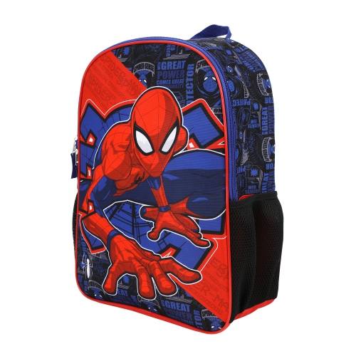 Marvel Spider-Man 16" Kids Mini Backpack with Character Padded Chest