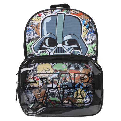 Star Wars Darth Vader Chibi Characters 5 Piece Kids 16" Backpack Set