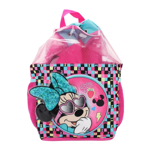 Minnie Mouse 3 Piece 15" Kids Drawstring Beach Backpack Set