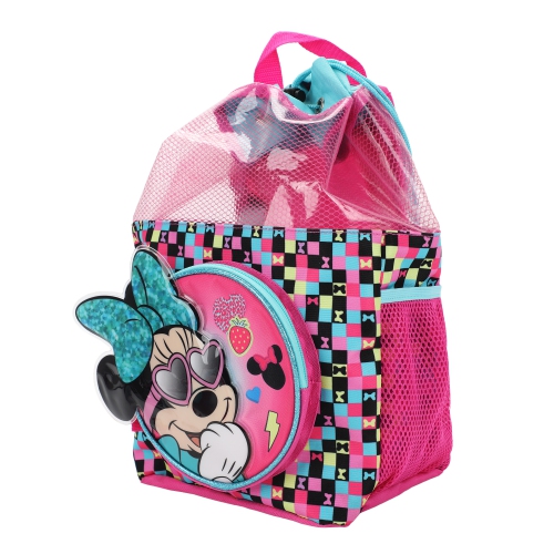 Minnie Mouse 3 Piece 15" Kids Drawstring Beach Backpack Set