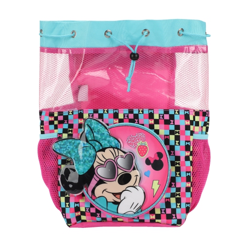 Minnie Mouse 3 Piece 15" Kids Drawstring Beach Backpack Set