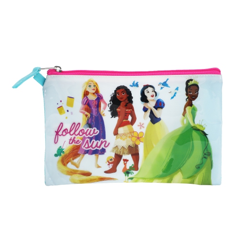 Disney Princess 3 Piece 15" Kids Drawstring Beach Backpack Set