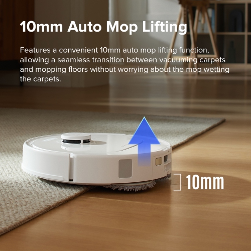 Roborock Qrevo S Robot Vacuum and Mop, Self-Drying, Auto Mop Washing, Self-Emptying & Refilling, 10mm Mop Lifting, Spinning Mops, Smart Obstacle